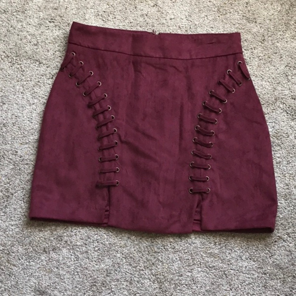 Suede skirt